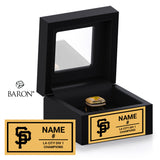 San Pedro High School Girls Water Polo 2026 Championship Black Window Ring Box