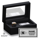 Sanger High School Boys Golf 2026 Championship Black Standard Window Ring Box