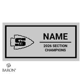 Sanger High School Boys Golf 2026 Championship Black Window Ring Box