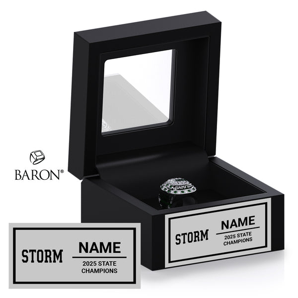 Santan Junior High School Cheer 2026 Championship Black Window Ring Box