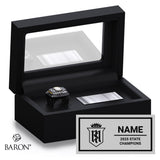 Servite High School Track & Field 2026 Championship Black Standard Window Ring Box