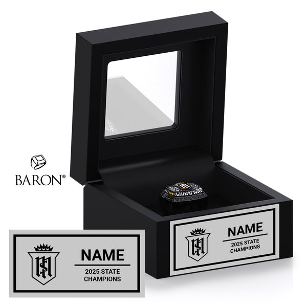 Servite High School Track & Field 2026 Championship Black Window Ring Box