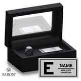 Shawnee Mission East Dance 2025 Championship Black Standard Window Ring Box