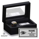 Sherwood High School Baseball 2026 Championship Black Standard Window Ring Box