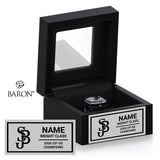 St. John Bosco Boys Wrestling 2026 Championship Black Window Ring Box