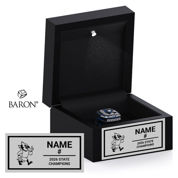 St. John's-Tipton Basketball 2026 Championship Black LED Ring Box
