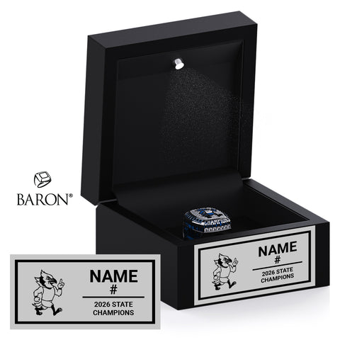 St. John's-Tipton Basketball 2026 Championship Black LED Ring Box