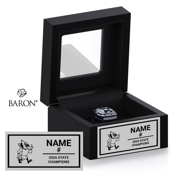 St. John's-Tipton Basketball 2026 Championship Black Window Ring Box