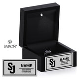 St. Joseph Catholic High School Girls Swim 2025 Championship Black LED Ring Box