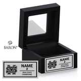 St. Marys High School Football 2025 Championship Black Window Ring Box