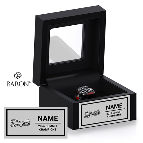 Star Athletics Cheer 2026 Championship Black Window Ring Box