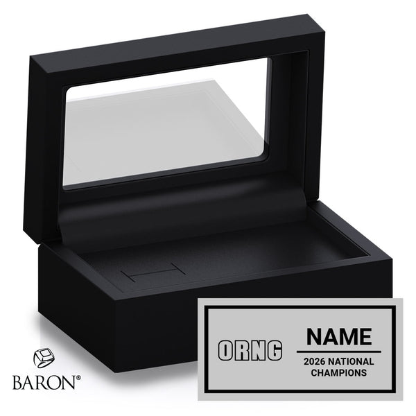 Stingray Allstars Orange NCA-Cheersport Combo Cheer 2026 Championship Black Standard Window Ring Box