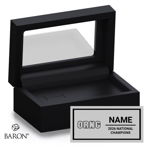 Stingray Allstars Orange NCA-Cheersport Combo Cheer 2026 Championship Black Standard Window Ring Box