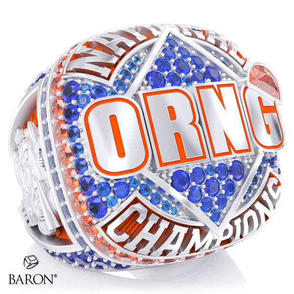 Stingray Allstars Orange NCA-Cheersport Combo Cheer 2026 Championship Ring - Design 1.6