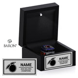 Stingray Allstars Orange Majors Cheer 2026 Championship Black LED Ring Box