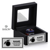Stingray Allstars Orange Majors Cheer 2026 Championship Black Window Ring Box