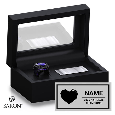 Stingray Allstars Purple Cheer 2026 Championship Black Standard Window Ring Box
