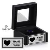 Stingray Allstars Purple Cheer 2026 Championship Black Window Ring Box