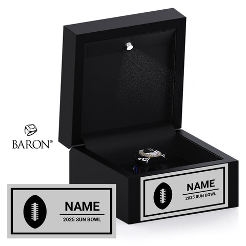 Sun Bowl Officials 2025 Championship Black LED Ring Box