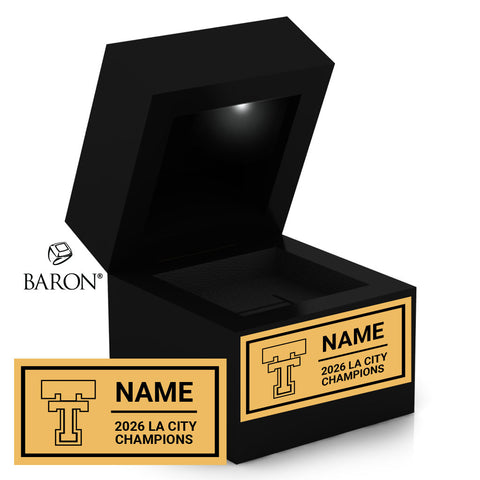 Taft Charter High School Cheer 2026 Championship Black LED Ring Box