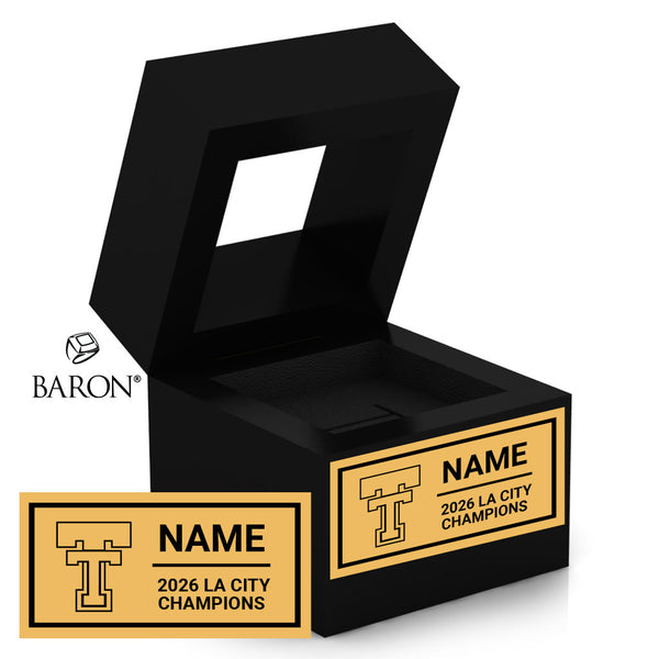 Taft Charter High School Cheer 2026 Championship Black Window Ring Box