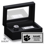 Taos Tiger High School Varsity Cheer 2026 Championship Black Standard Window Ring Box