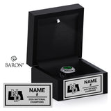 Team North Dakota Boys Hockey 2026 Championship Black LED Ring Box