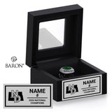 Team North Dakota Boys Hockey 2026 Championship Black Window Ring Box