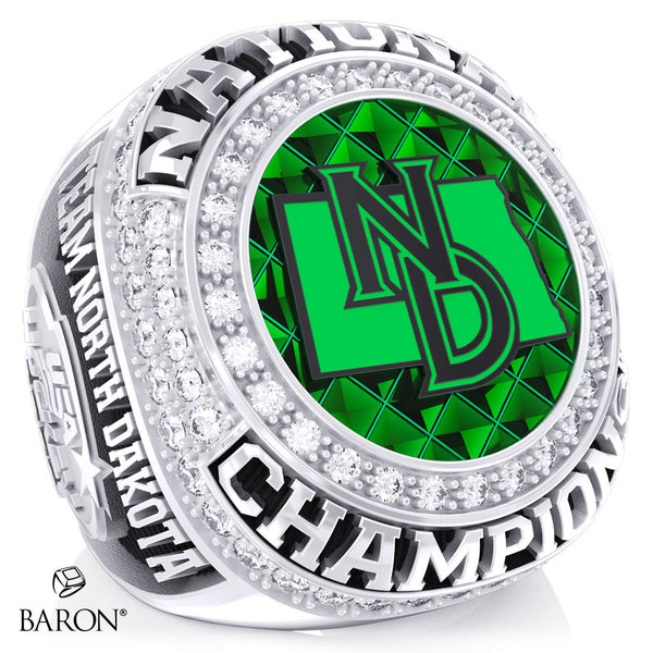 Team North Dakota Boys Hockey 2026 Championship Ring - Design 2.1