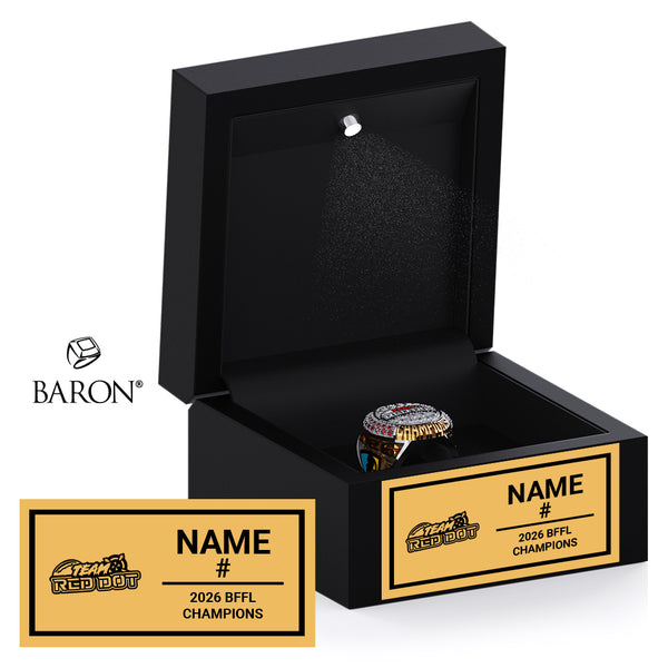 Team Red Dot Football 2026 Championship Black LED Ring Box