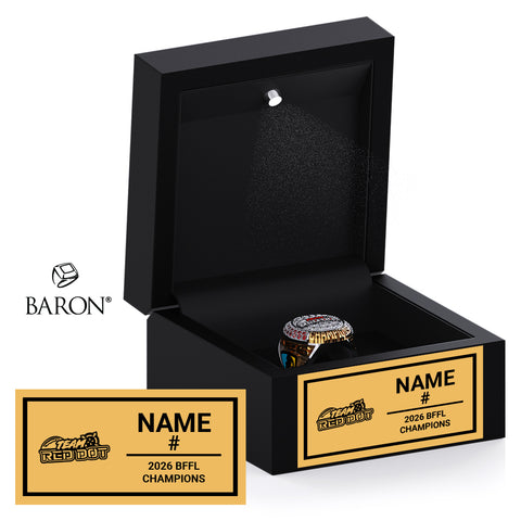 Team Red Dot Football 2026 Championship Black LED Ring Box
