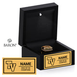 Temecula Valley High School Stunt Cheer 2026 Championship Black LED Ring Box