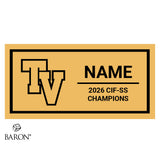 Temecula Valley High School Stunt Cheer 2026 Championship Black LED Ring Box