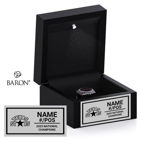 Texas Stars Softball 2025 Championship Black LED Ring Box