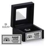 Texas Stars Softball 2025 Championship Black Window Ring Box