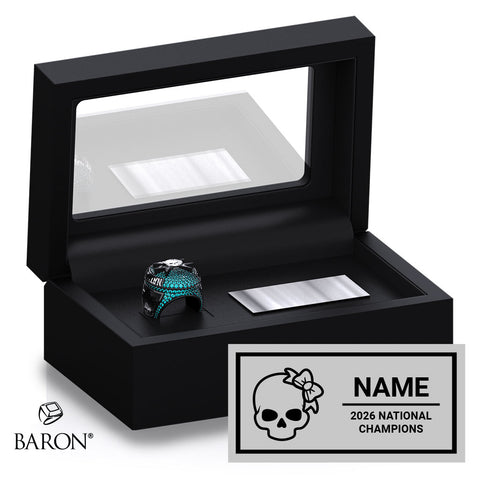 Stingray Allstars Gray Cheer 2026 Championship Black Standard Window Ring Box