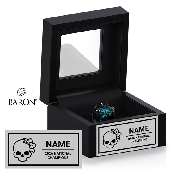 Stingray Allstars Gray Cheer 2026 Championship Black Window Ring Box
