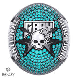 Stingray Allstars Gray Cheer 2026 Championship Ring - Design 1.2