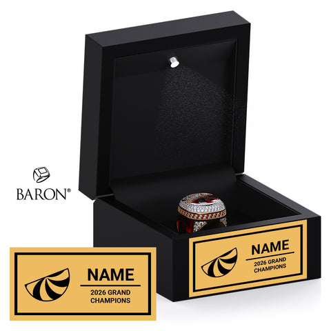 Stingray Allstars Peppermint Cheer 2026 Championship Black LED Ring Box