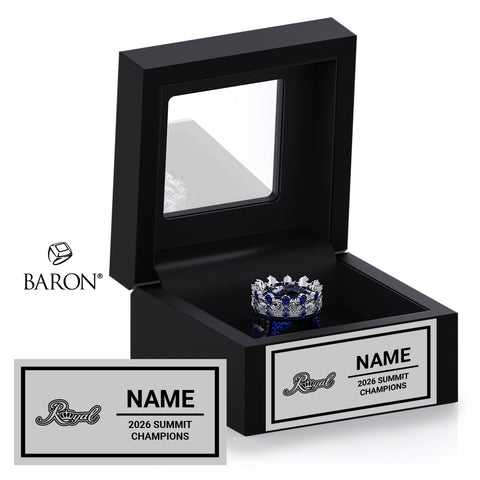 Stingray Allstars Royal Rays Cheer 2026 Championship Black Window Ring Box