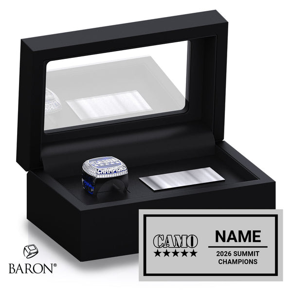 Stingray Allstars Camo Cheer 2026 Championship Black Standard Window Ring Box