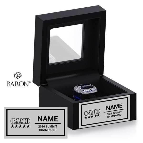 Stingray Allstars Camo Cheer 2026 Championship Black Window Ring Box
