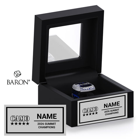 Stingray Allstars Camo Cheer 2026 Championship Black Window Ring Box