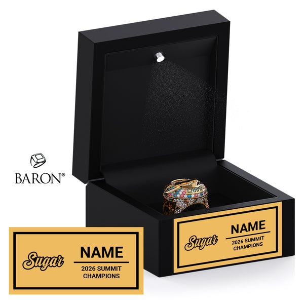 Stingray Allstars Marietta Sugar Cheer 2026 Championship Black LED Ring Box
