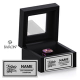 Stingray Allstars Virginia Cheer 2026 Championship Black Window Ring Box