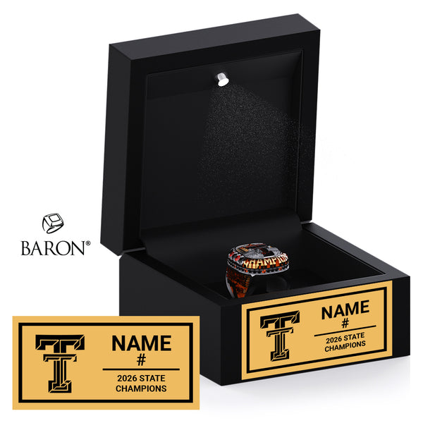 Trenton High School Softball 2026 Championship Black LED Ring Box