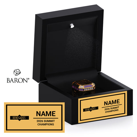 Tribe Cheer Renegade 2026 Championship Black LED Ring Box