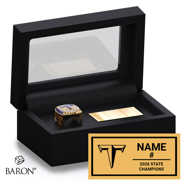 Tuscarora High School Softball 2026 Championship Black Standard Window Ring Box