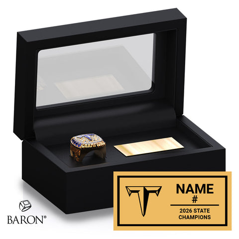 Tuscarora High School Softball 2026 Championship Black Standard Window Ring Box