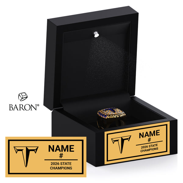Tuscarora High School Softball 2026 Championship Black LED Ring Box